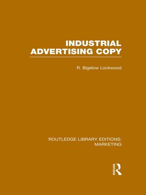 cover image of Industrial Advertising Copy (RLE Marketing)